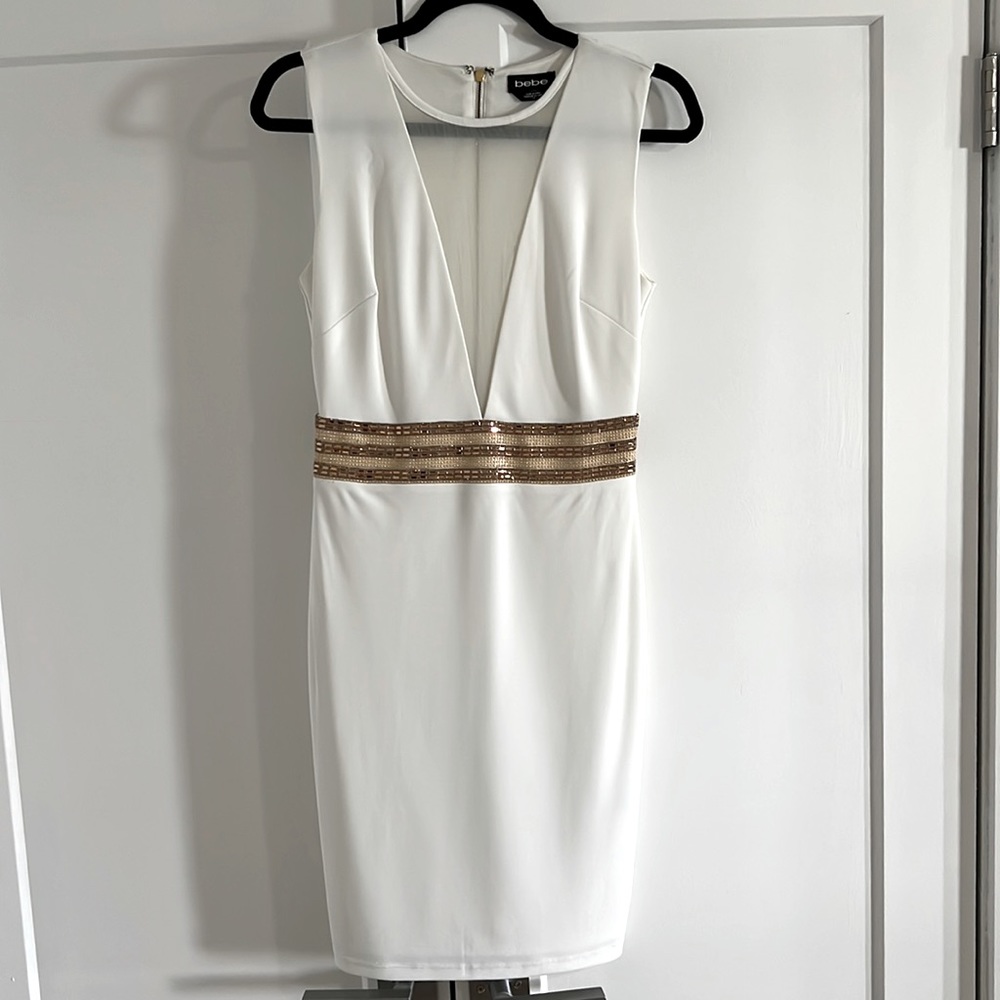 Bebe Beautiful White Cocktail - wedding - event dress